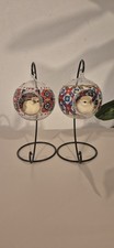Set of 2 Beaded Glass Globe