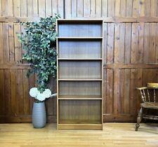 Large Danish Teak Bookcase  Mid Century Book Shelves  Retro Shelving Unit