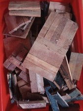 Reclaimed Wood Parquet Flooring job lot - over 45kg - each block 113x23x9mm