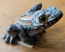 Polymer Clay Fimocreations Fimo Frog Figurine 2" x 1.5"