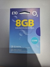 O2 sim card 8 Gb
