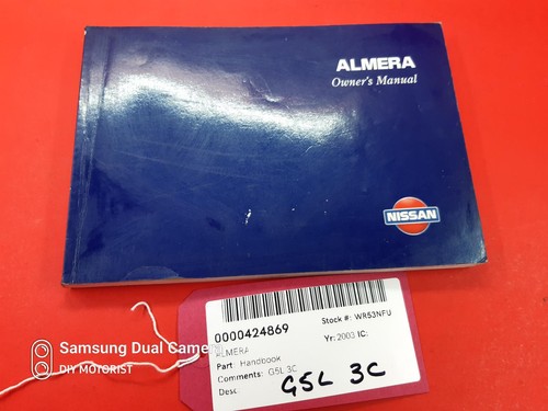 Nissan almera handbook - almera,