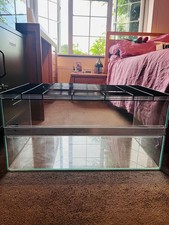 Large  Glass Tank/Cage with Sliding Metal Lid for Hamster/Gerbil/Small