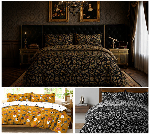 Damask halloween reversible - halloween,