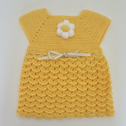 Handmade yellow white crochet - handmade,