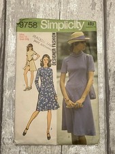 Simplicity Sewing Pattern 9758