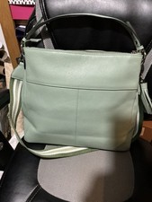 Osprey London Stella  Real Leather Hobo Bag Soft Sage Green BNWT