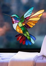 COLOURFUL HUMMINGBIRD WINDOW