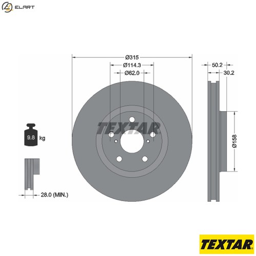 Brake disc 92185603 - disc, for