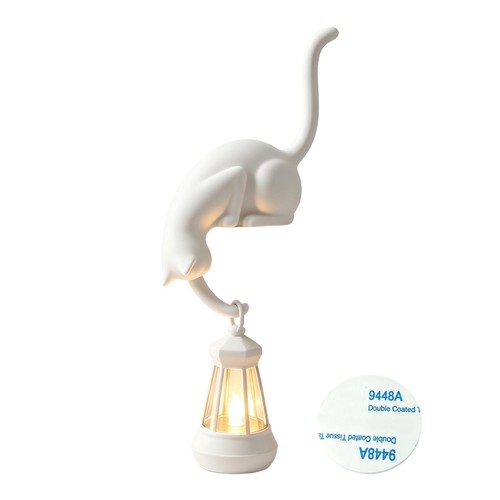 Cat bookshelf lantern light - cat,