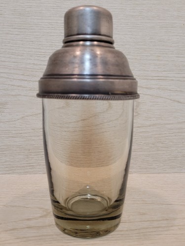Antique glass silver cocktail - glass,
