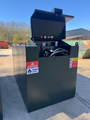 Steel bunded diesel fuel - bunded, tank