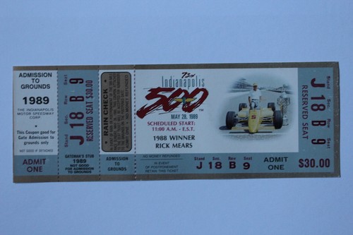 1989 indy 500 indianapolis - indy, 500/