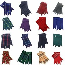 Kilt Hose Flashes Various Colours Tartans/Highland Kilt Sock Flashes Pointed