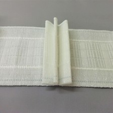 TRIPLE / PINCH PLEAT Curtain Tape 4in or 6in Per Metre or on Rolls, Pinch Hooks