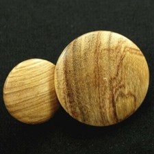 Plain Solid Varnished Wooden Buttons Craft Shank Round 15mm or 23mm
