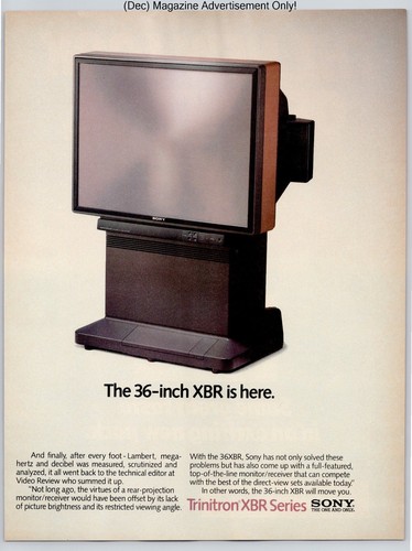 Sony trinitron xbr - trinitron, rear