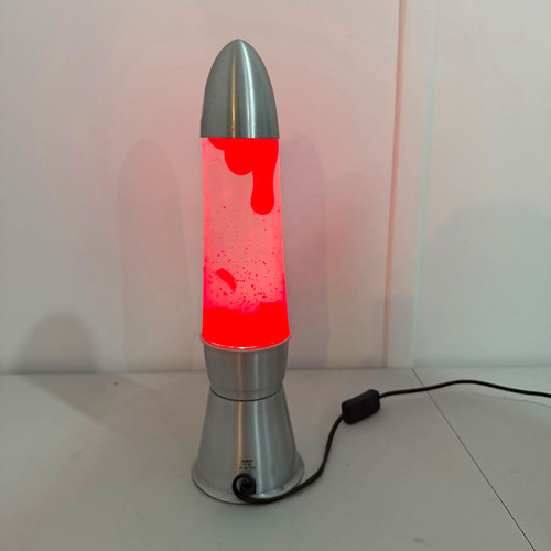 Vintage rocket lava lamp - vintage, red