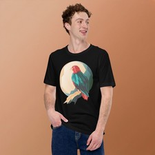 Geometric Parrot Perch – Bold Nature Art Tee