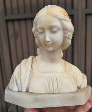 Antique alabaster carved Bust