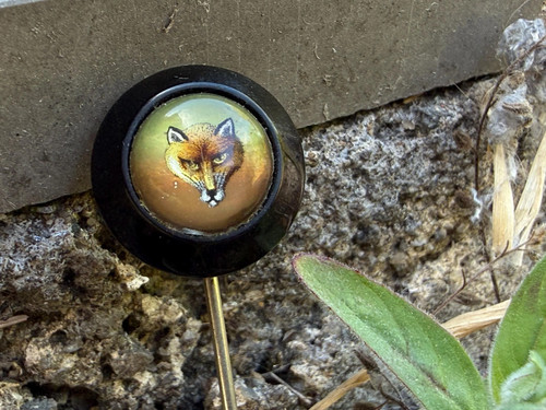 Victorian hand painted fox - victorian,