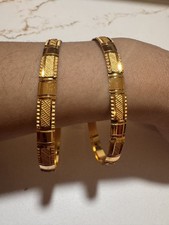 2 piece gold Dubai indian  bangles gold Set