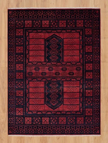 Hand knotted turkish wool rug - knotted,
