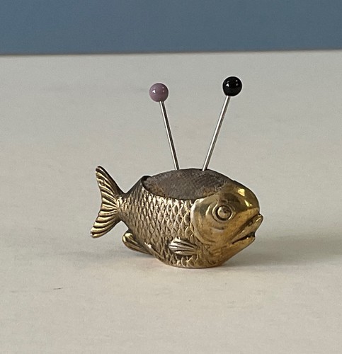 Rare antique silver goldfish - antique,