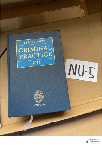 Blackstone criminal practice - criminal,