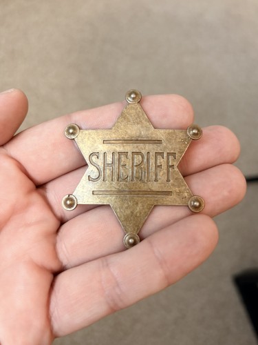 Metal sheriff star - sheriff, badge