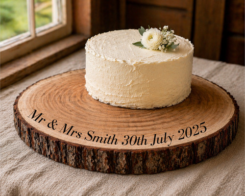 Personalised wooden cake - personalised,