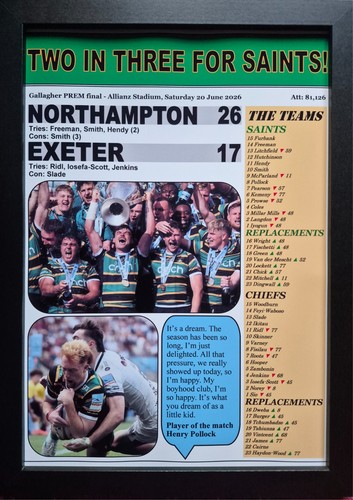 Northampton saints exeter - 26,