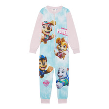 Girls Paw Patrol One Piece Sleepsuit Fleece Pink Lounge Fleece Skye Size 18m-6y