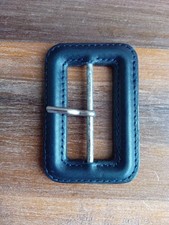 1 Large Navy Real Leather Covered Italian Buckle Replacement Trench Mac Coat