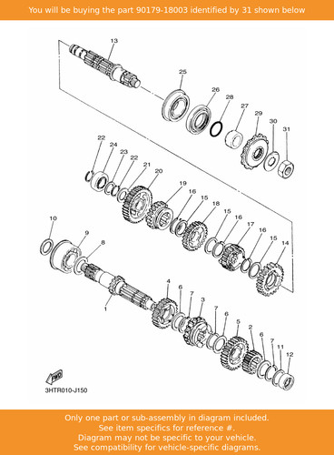 Yamaha nut 90179 - yamaha, 90179-18003