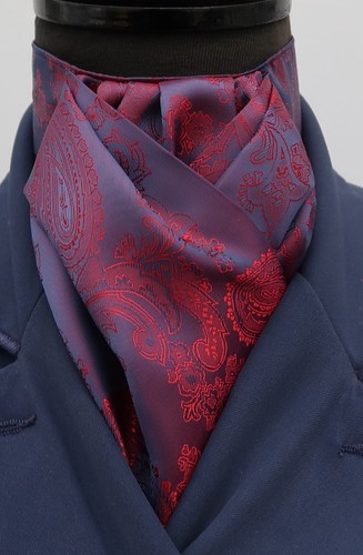 Ready tied blue burgundy - ready,
