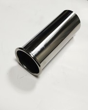 38mm Exhaust 'Rolled Out' Tail Pipe Stainless Steel 'Out Verted Tips' 1.5"