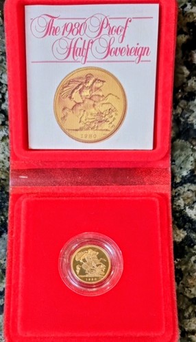 1980 proof half sovereign coin - 1980,