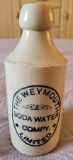 Vintage Stoneware Weymouth Soda Water Bottle
