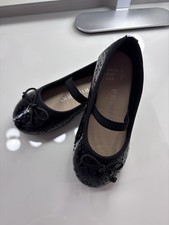 Girls Black Ballerina Pumps