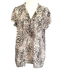 Basque Blouse Top Size 12 Silk