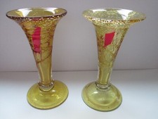 PAIR vases art glass Murano or