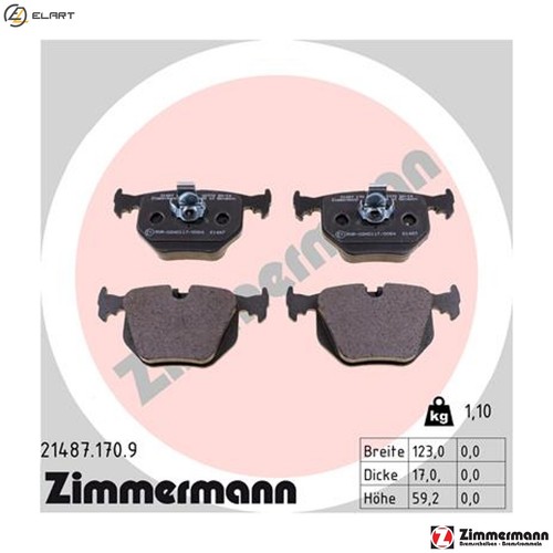 Brake pad set - set, disc