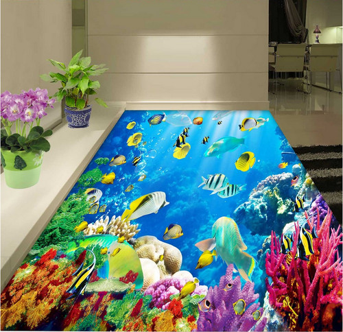Coral reef floor wallpaper - 3d,