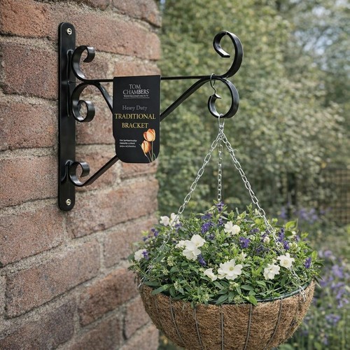 Hanging basket bracket - hanging, heavy