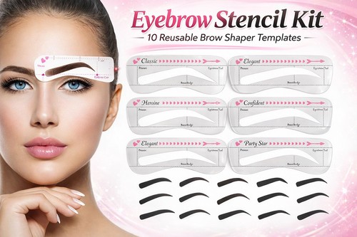 Eyebrow stencil kit 10 - stencil,