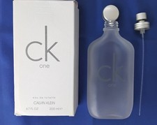 CK ONE EDT 200ml, EMPTY refillable bottle, atomiser, screwcap + box