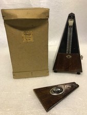 Vintage Maelzel Metronome Wooden In Original Box Rare
