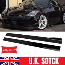 2m Glossy Side Skirt Lips Splitter Body Kit For Nissan 350Z 370Z Petrol Coupe #F