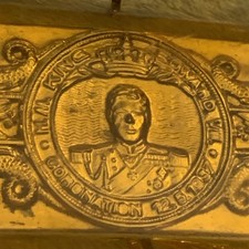 Rare Vintage Commemorative  King Edward VIII Amber Glass Dish/Ashtray  c1937